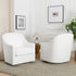 Ethel Swivel Nursery Glider - Pearl White Nursery Glider | Glider Chairs | Kinwell Furniture | Modern Nursing Chairs | Recliners & Rockers